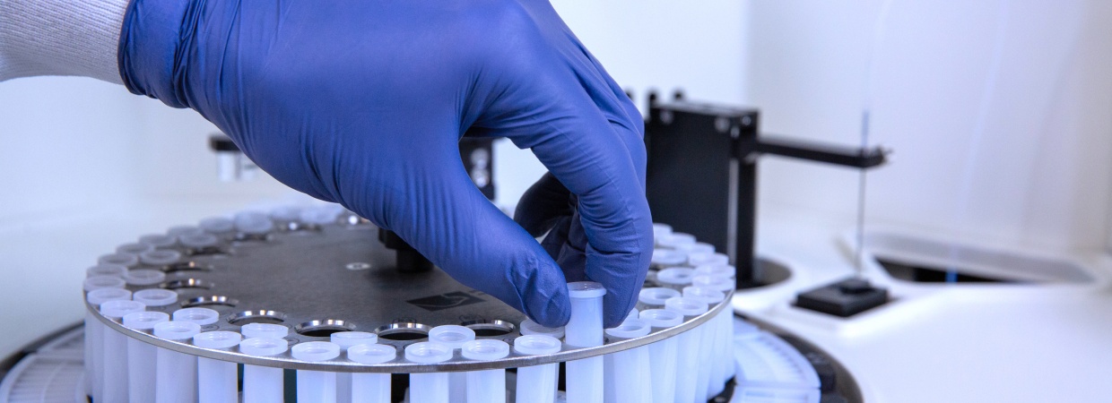 Samples and reagents are loaded and scheduled