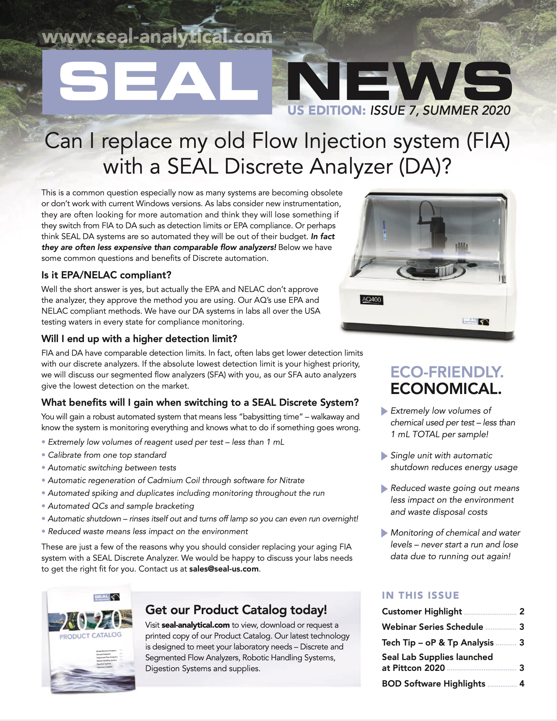 SEAL Analytical Newsletter Summer 2020 Page 1