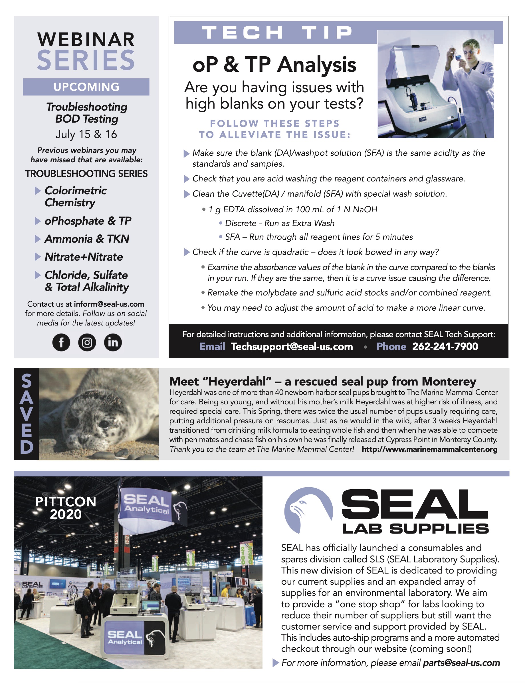 SEAL Analytical Newsletter Summer 2020 Page 3